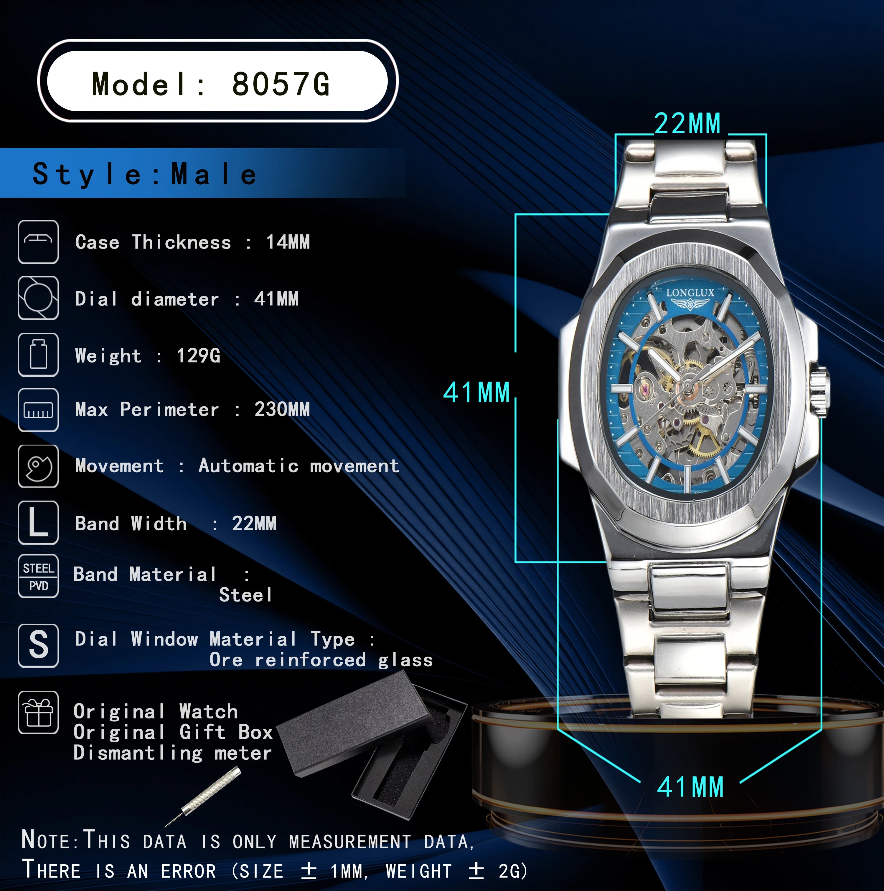 Mechanix Watch reloj automático de acero para hombre